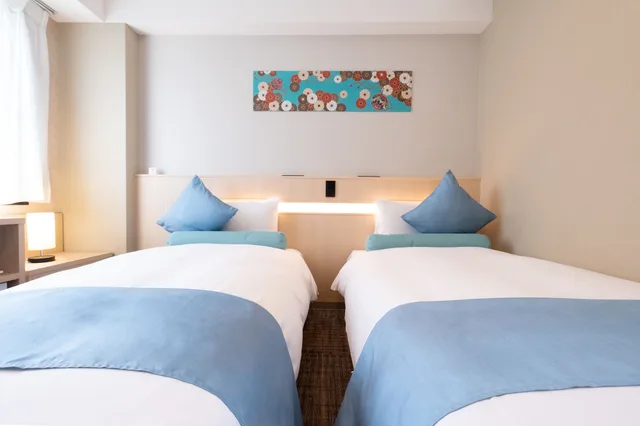 غرفة بسريرين منفصلين، Shinsaibashi-Higashi Crystal Hotel 2/7