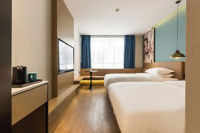 غرفة ديلوكس بسريرين مزدوجين، Jinglai Hotel (Shanghai Bund East Nanjing Road Pedestrian Street) 1/3