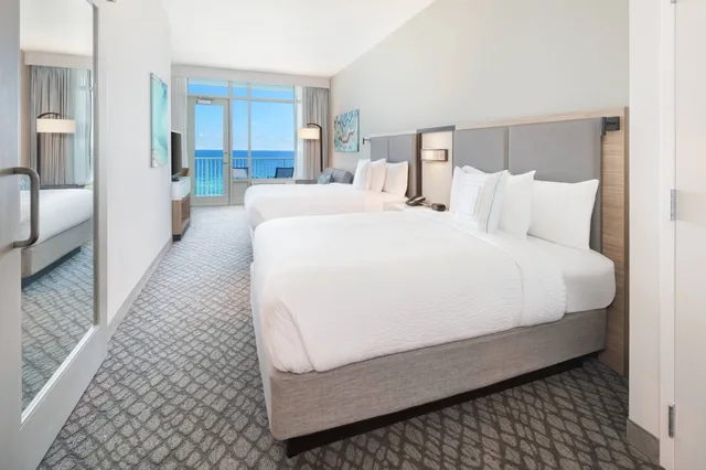 Suite, 2 Queen Beds, Gulf View, Sofa, Balcony، SpringHill Suites by Marriott Panama City Beach Beachfront 1/3