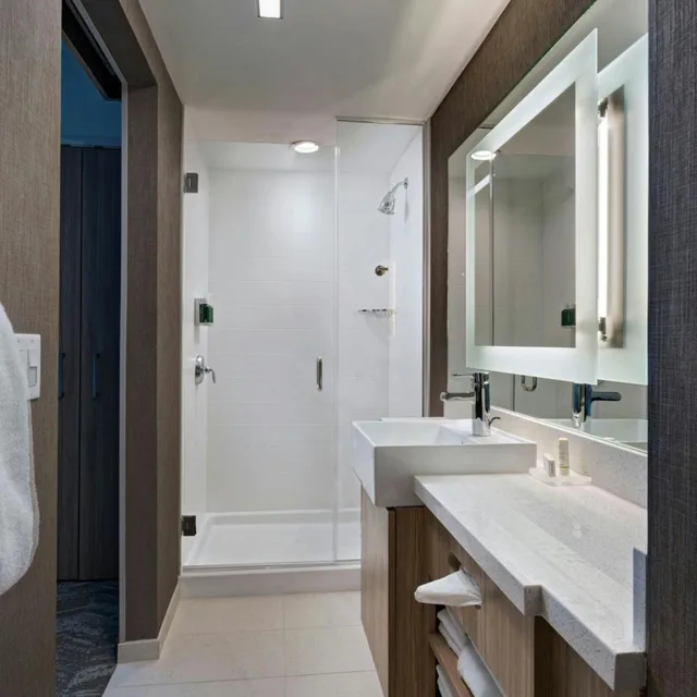 جناح بسرير كينج مع سرير سحّاب إضافي مع أريكة بحوض استحمام لذوي الإعاقة، SpringHill Suites by Marriott Denver West Golden 4/5