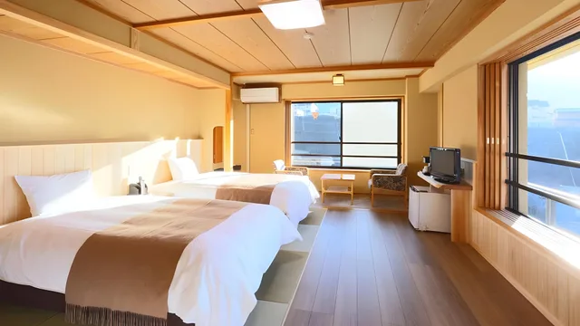 غرفة يابانية عصرية سوبيريور ركنية بسريرين منفصلين، Shibu Hotel 1/1