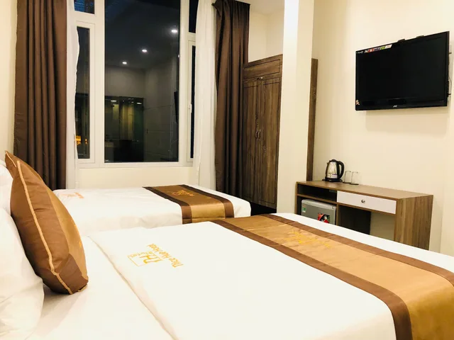 غرفة ديلوكس بسريرين منفصلين بإطلالة على المدينة بغرفتي نوم، Nice Hue Hotel 7/10