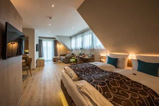 لوفت سوبيريور بسرير كينج بغرفة نوم واحدة بمطبخ، Akzent Hotel Villa Saxer 1/5