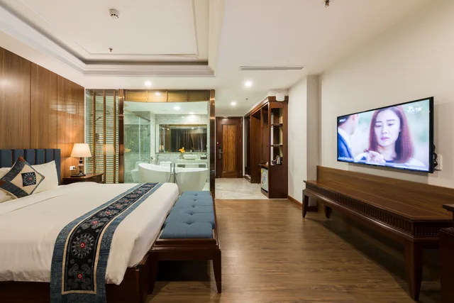 غرفة غراند ديلوكس بسرير مزدوج أو سريرين منفصلين، Bamboo Sapa Hotel 4/7