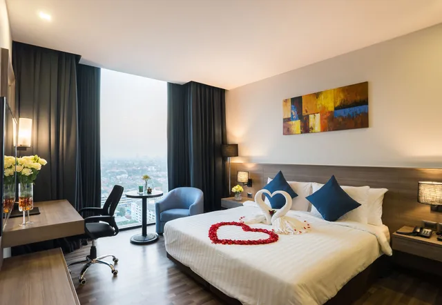 جناح بسرير مزدوج وسرير فردي بإطلالة على المدينة، Best Western Plus Wanda Grand Hotel 2/7