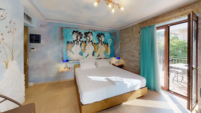 Romantic, Suite, Queen Bed, Pool View, Terrace, Leda Suites 1/4