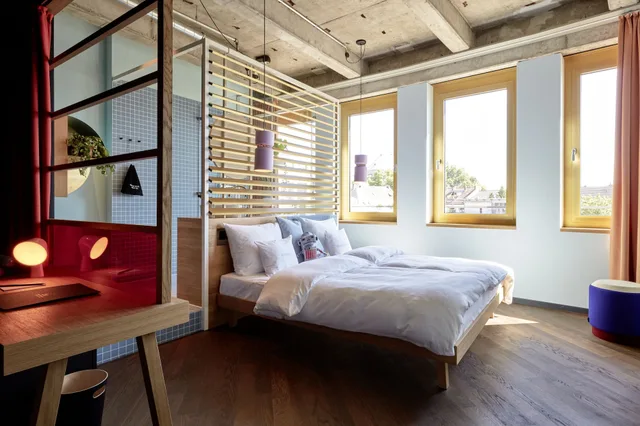 غرفة كبيرة بسريرين مزدوجين، 25hours Hotel The Circle 4/9