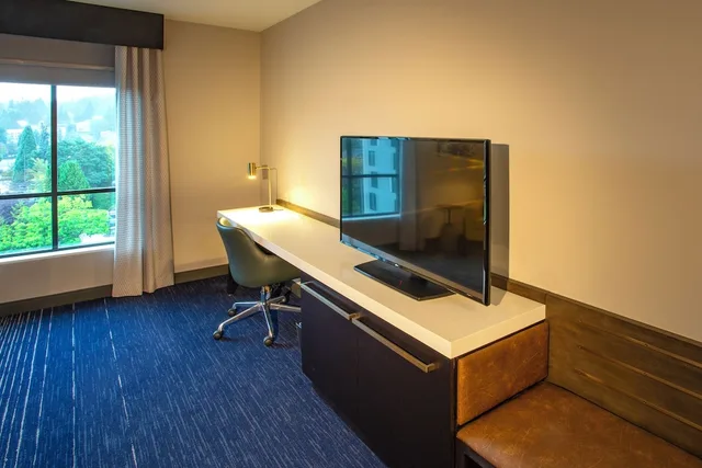 غرفة بسرير كينج بحوض استحمام لذوي الإعاقة، Hampton Inn Pullman, WA 2/4