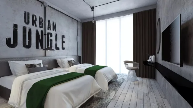 غرفة ديلوكس بسرير مزدوج أو سريرين منفصلين، Scapes Hotel 2/4