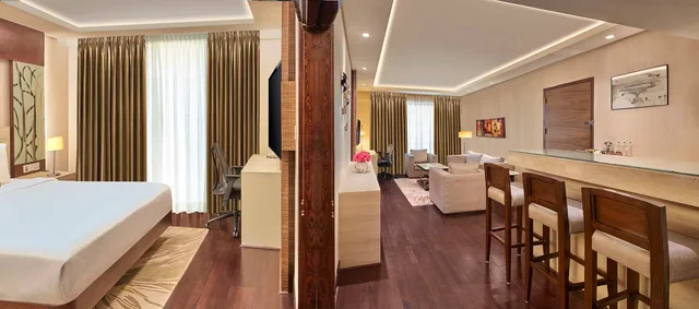 جناح بريميوم بسرير كينج بغرفة نوم واحدة، DoubleTree by Hilton Gurugram Baani Square 3/4