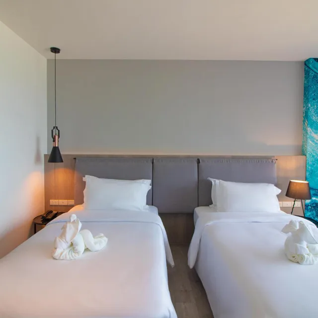 غرفة ديلوكس بسرير مزدوج أو سريرين منفصلين بإطلالة على البحر، Fortune Saeng Chan Beach Rayong 5/10