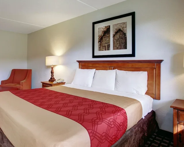 غرفة بسرير كينج للمدخنين لذوي الإعاقة، Rodeway Inn New Braunfels - San Antonio Area 2/3