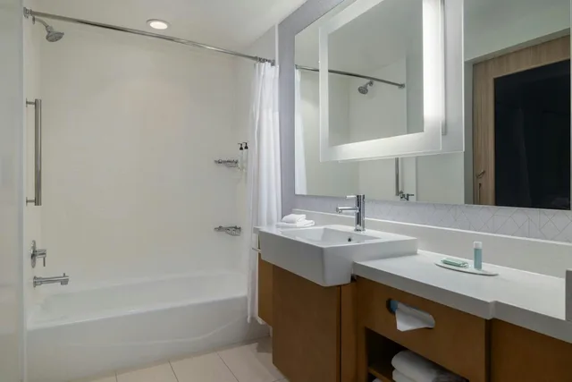 جناح بسريرين كوين مع سرير سحّاب إضافي مع أريكة بحوض استحمام لذوي الإعاقة، Springhill Suites Allentown Bethlehem Center Valley 2/4