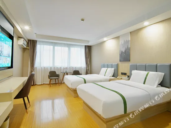 غرفة ديلوكس بسريرين، GreenTree Inn Shanghai Baoshan Yanghang Shuichan Road Hotel 2/2
