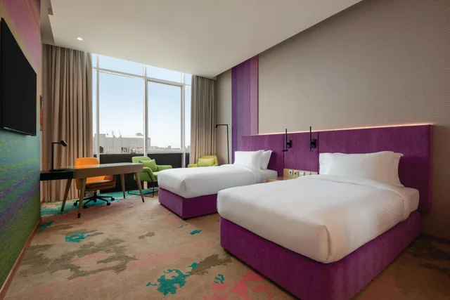 غرفة بسرير فردي بإطلالة على المدينة، La Quinta by Wyndham Abu Dhabi Al Wahda 4/7