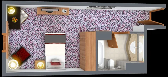 غرفة قياسية بسريرين منفصلين بإطلالة على الحديقة بشرفة، Travel Charme Furstenhaus am Achensee 3/3