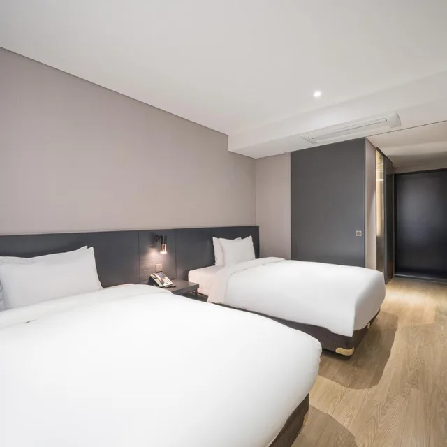 غرفة عائلية بسريرين منفصلين، Rivertain Hotel Gyeongju 10/10