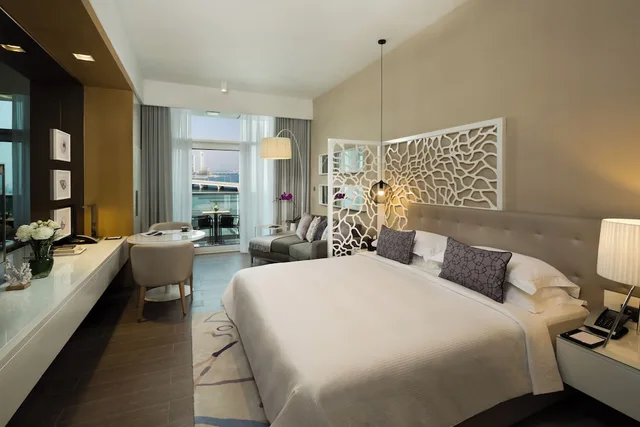 استوديو بسرير كينج بإطلالة على البحر بشرفة، Beach Rotana Residences 1/5