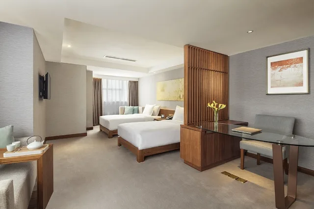 غرفة ديلوكس بسريرين منفصلين، Deacon House Wuxi 1/2