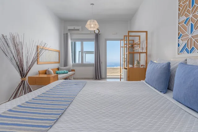غرفة شهر العسل بسرير مزدوج بإطلالة على البحر، Gizis Cliffside Suites 7/8