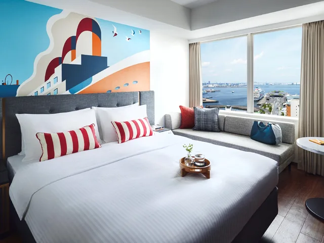 استوديو تنفيذي بسرير مزدوج بإطلالة على المرفأ، Citadines Harbour Front Yokohama 1/3