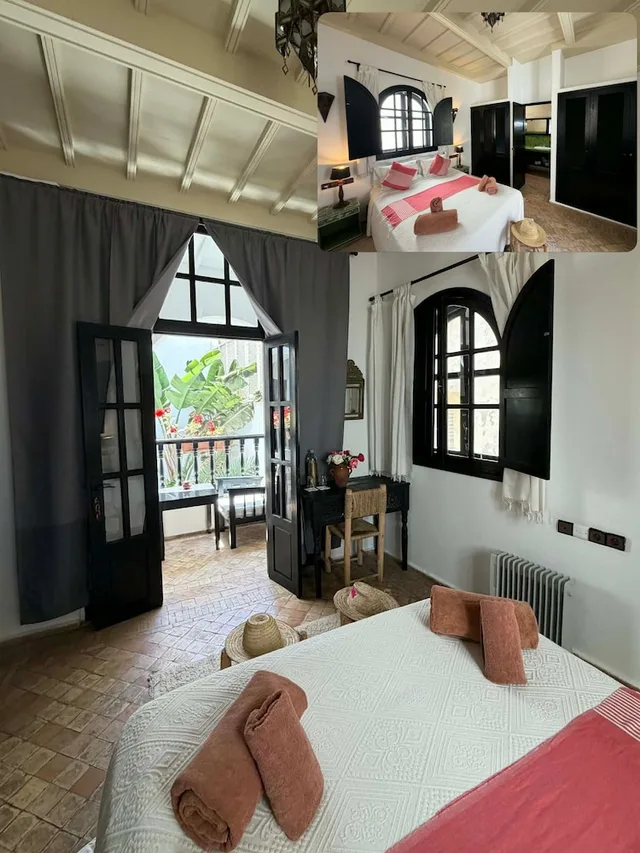 غرفة بسرير كوين بشرفة، Riad Dar Awil 3/6