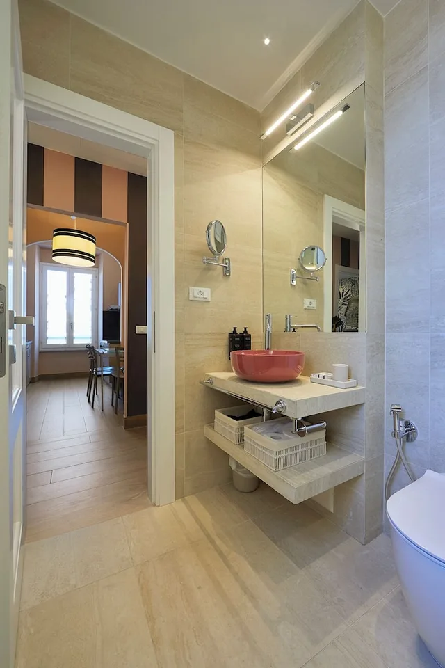 شقة بسريرين منفصلين بغرفتي نوم مع أريكة، Residence Trianon Borgo Pio 7/8