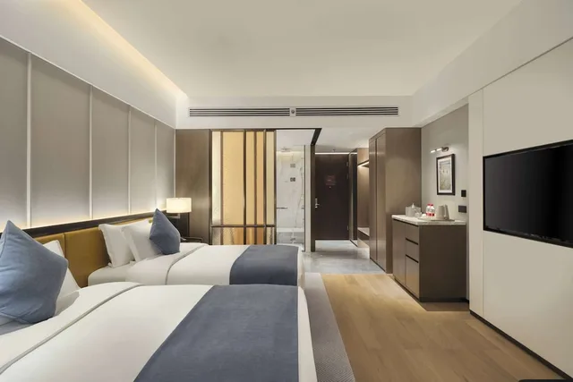 غرفة ديلوكس بسريرين مزدوجين، Wyndham Xiong'an 2/5