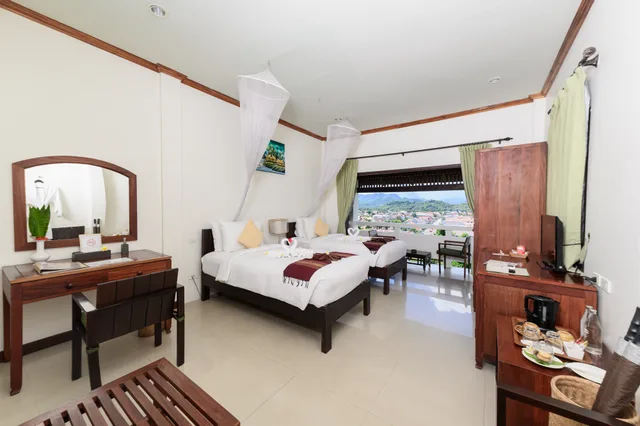 غرفة قياسية بسرير مزدوج أو سريرين منفصلين، Luang Prabang View Hotel 10/10