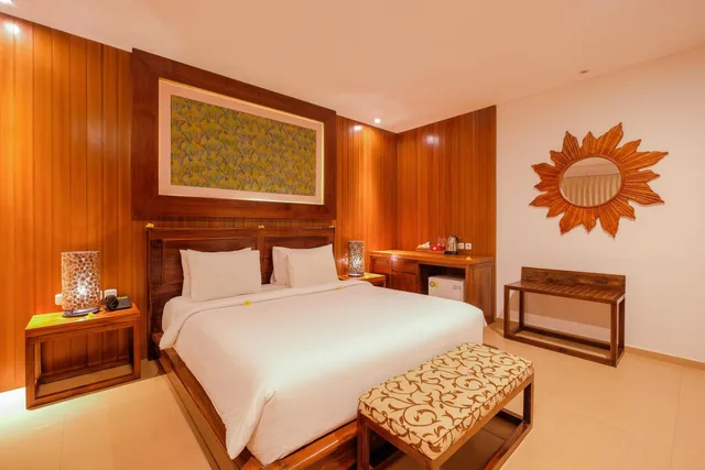 غرفة بسرير مزدوج بإطلالة على الحديقة، Papillon Echobeach 10/10