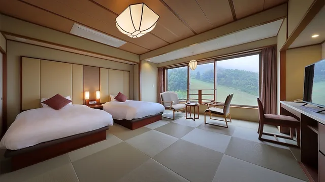 غرفة أساسية بفراش فوتون وسريرين منفصلين، Zao Kokusai Hotel 2/2