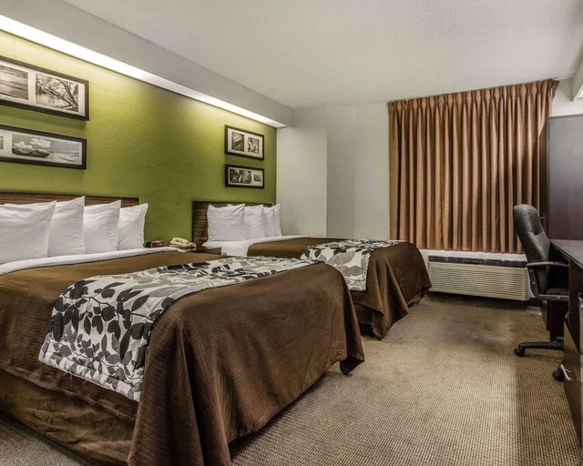 غرفة بسريرين مزدوجين، Sleep Inn at Greenville Convention Center 3/5