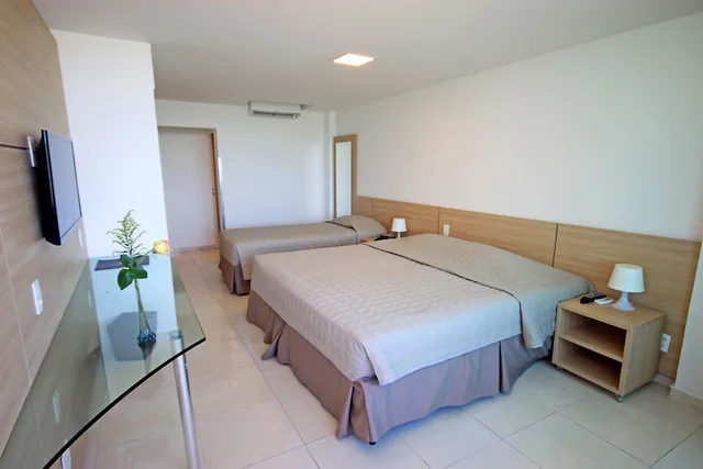 Apto Deluxe Sea View 1 double + 1 single، Jangadeiro Hotel e Convencoes 2/3