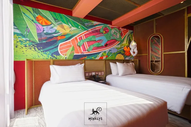 غرفة بريميير بسريرين منفصلين، 4 Monkeys Hotel Bangkok 3/10
