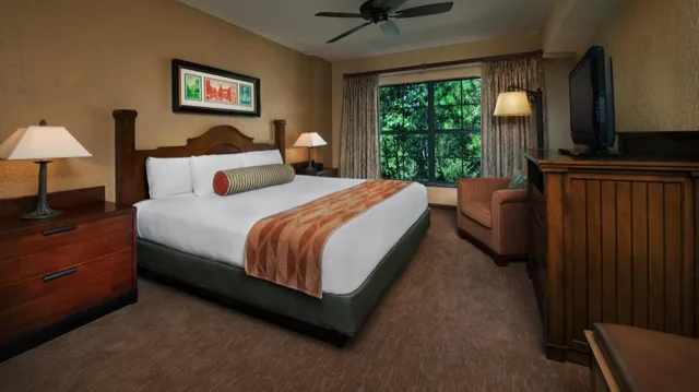 فيلا بسرير كينج بغرفة نوم واحدة مع أريكة، Boulder Ridge Villas at Disneys Wilderness Lodge 2/4