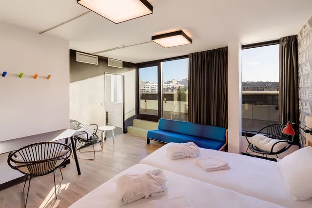استوديو ديلوكس بسرير كينج بشرفة، Generator Hostel Paris 6/10
