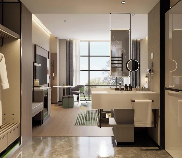 غرفة بريميوم بسرير كينج في طابق مرتفع، Holiday Inn Wuhu Jiangbei New Area by IHG 7/7