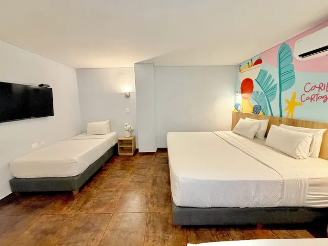 غرفة قياسية رباعية بسريرين مزدوجين، Hotel Caribbean Cartagena 2/10