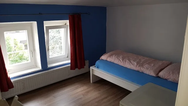 غرفة مفردة بسرير كوين بحمام مشترك، A&S Ferienwohnungen Koblenzerstr. 131 1/4