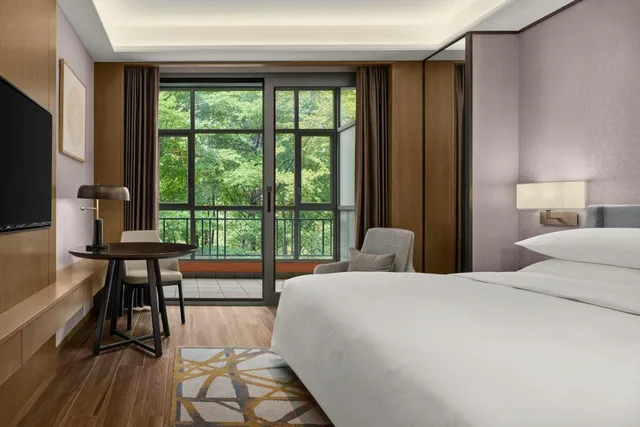 شقة بسرير كوين بإطلالة على المدينة بغرفة نوم واحدة مع دخول صالة النادي، Dongguan Forum Hotel and Apartment 3/6