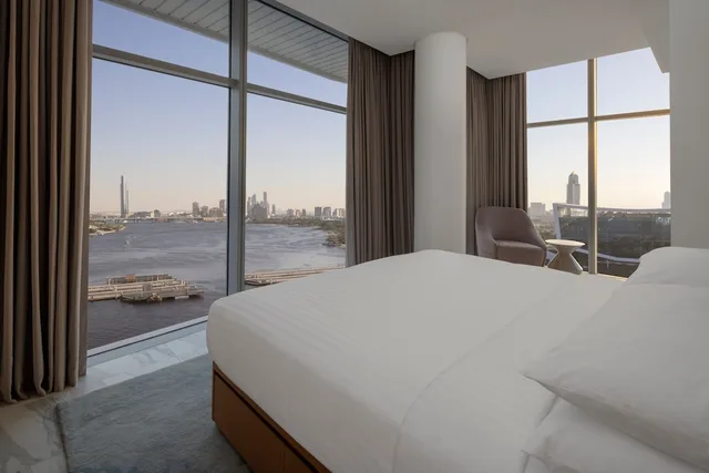 شقة ركنية بسريرين مزدوجين بشرفة بـ3 غرف نوم، Marriott Marquis Dubai Creek 3/8