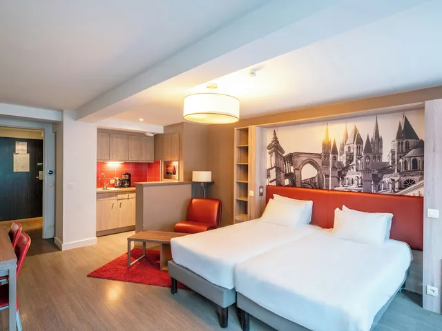 استوديو غراند بسريرين منفصلين بإطلالة على النهر، City O Appart Hotel 2/4