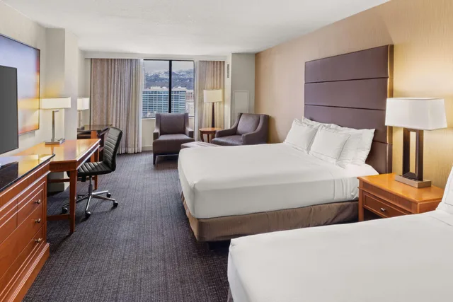 غرفة ديلوكس بسرير مزدوج، Hilton Salt Lake City Center 1/4