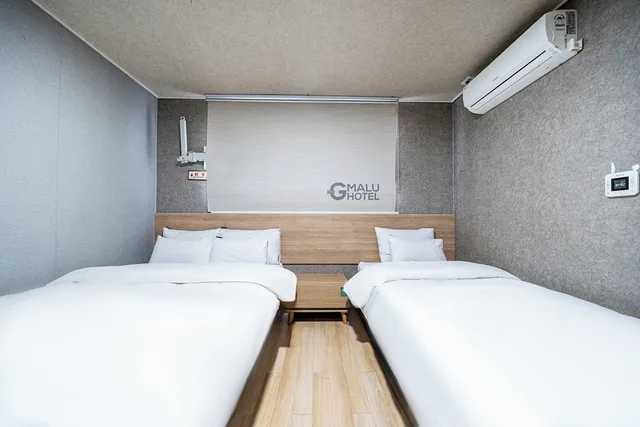 غرفة عائلية بسرير مزدوج وسرير فردي بإطلالة على المدينة، Malu Hotel 1/10