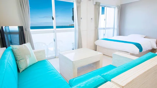 غرفة غربية قياسية بسريرين منفصلين بإطلالة على البحر، Costa Bella Condominiun Resort 1/1