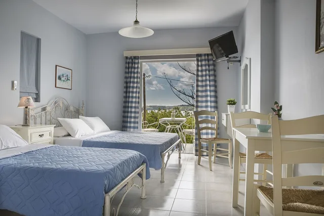 استوديو بسرير كوين وسرير فردي بإطلالة على البحر، Panorama Fanari Studios Apartments 6/10