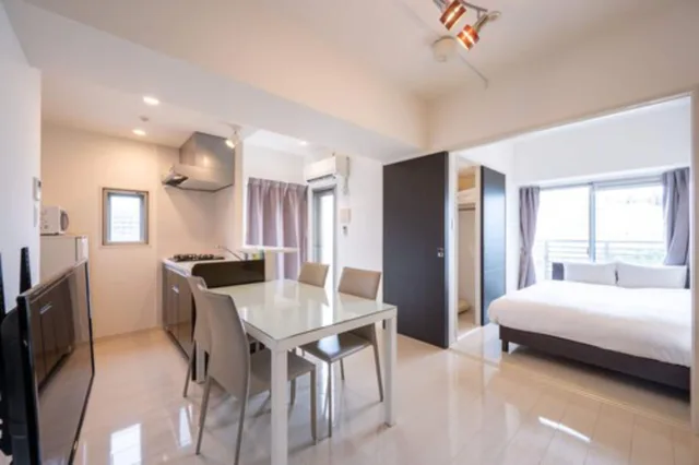 غرفة غراند بفراش فوتون وسرير مزدوج، Residence Hotel Hakata 8 1/3