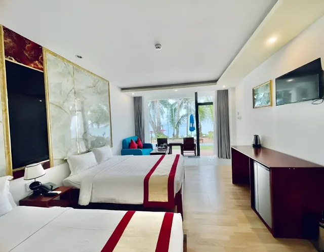 غرفة ديلوكس بسريرين منفصلين بإطلالة على البحر، Orange Resort 2/2