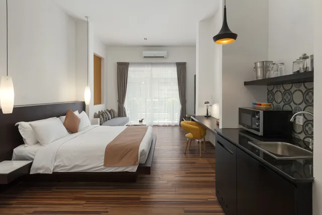 استوديو ديلوكس بسرير كينج مع أريكة، Tao Riverside Residence 2/4