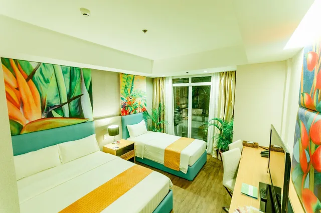 غرفة ديلوكس بسرير مزدوج أو سريرين منفصلين بإطلالة على الحديقة، Aziza Paradise Hotel 1/2
